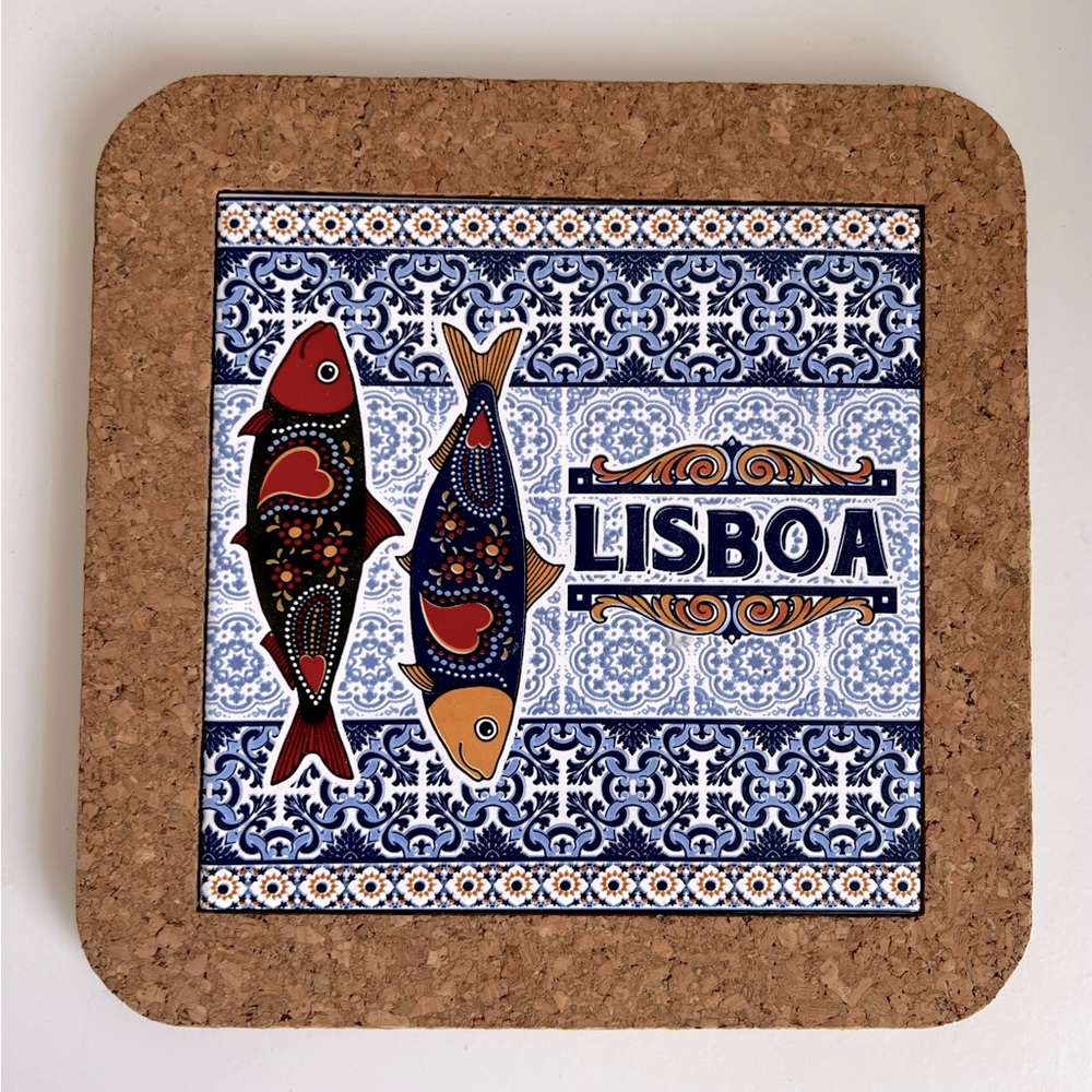 Cork and tile Trivet / Hot plate from Lisbon